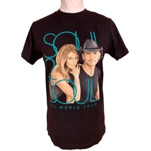 Tim McGraw & Faith Hill Soul 2 Soul Concert Tour T-shirt Small Black Promo Band